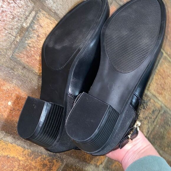 London Fog collection water resistant black ankle boots LFW-HARMONY size 7 NEW - Picture 10 of 13